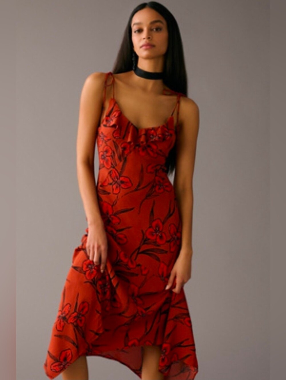 NWT Anthropologie Ruffled V-neck Slip Dress. Size XS Petite